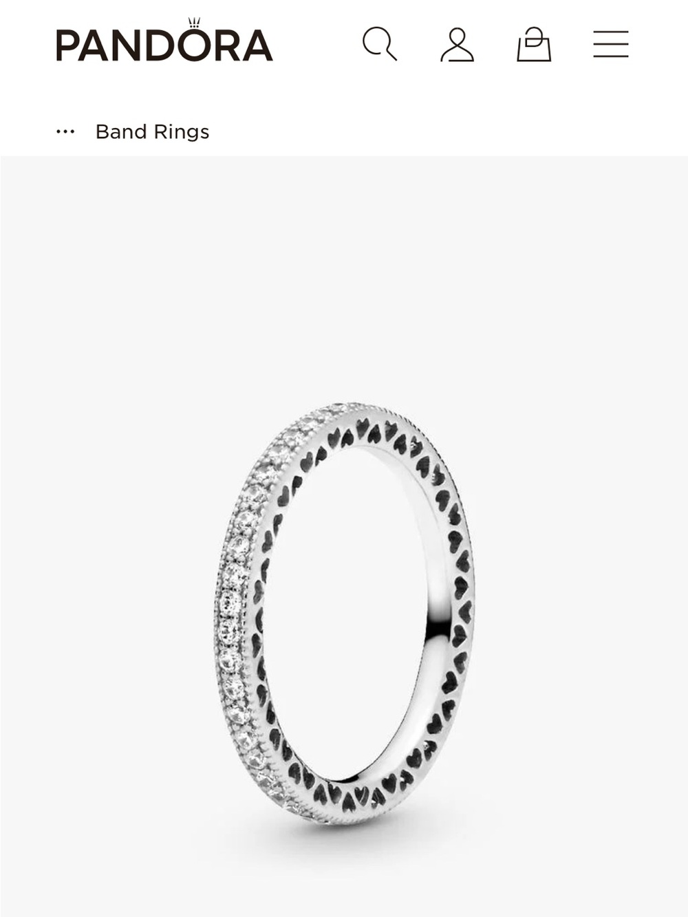 Pandora Sparkle & Hearts Ring